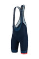 SANTINI Cycling bib shorts - KARMA MILLE - blue/black