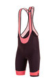 SANTINI Cycling bib shorts - KARMA MILLE - bordeaux/pink