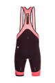 SANTINI Cycling bib shorts - KARMA MILLE - bordeaux/pink