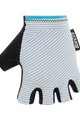 SANTINI Cycling fingerless gloves - MILLE - light blue/white