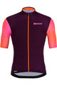 SANTINI Cycling short sleeve jersey - MITO SPILLO - orange/bordeaux/pink