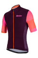 SANTINI Cycling short sleeve jersey - MITO SPILLO - orange/bordeaux/pink