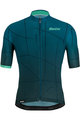 SANTINI Cycling short sleeve jersey - TONO PURO - blue/turquoise