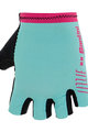 SANTINI Cycling fingerless gloves - LUCE - pink/turquoise