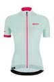SANTINI Cycling short sleeve jersey - GIADA HIP LADY - white/light blue/pink