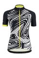 SANTINI Cycling short sleeve jersey - GIADA POP LADY - white/yellow/black