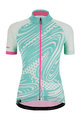 SANTINI Cycling short sleeve jersey - GIADA POP LADY - white/pink/light blue