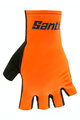 SANTINI Cycling fingerless gloves - ISTINTO - black/orange