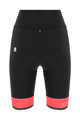 SANTINI Cycling short sleeve jersey and shorts - GIADA MAUI LADY - black/white/grey