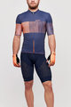SANTINI Cycling short sleeve jersey - TONO FRECCIA - blue/orange