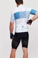 SANTINI Cycling short sleeve jersey and shorts - TONO FRECCIA - black/white/blue