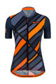 SANTINI Cycling short sleeve jersey - SLEEK RAGGIO LADY - blue/orange