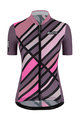 SANTINI Cycling short sleeve jersey and shorts - SLEEK RAGGIO LADY - pink/black/purple