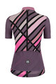 SANTINI Cycling short sleeve jersey and shorts - SLEEK RAGGIO LADY - pink/black/purple