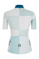 SANTINI Cycling short sleeve jersey and shorts - TONO SFERA LADY - white/blue