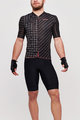 SANTINI Cycling short sleeve jersey and shorts - SLEEK DINAMO - white/black