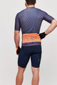 SANTINI Cycling short sleeve jersey - SLEEK DINAMO - orange/blue