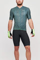 SANTINI Cycling short sleeve jersey and shorts - SLEEK DINAMO - green/black