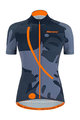 SANTINI Cycling short sleeve jersey and shorts - GIADA MAUI LADY - blue