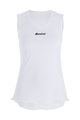 SANTINI Cycling sleeve less t-shirt - PIUMA LADY - white