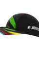 SANTINI Cycling hat - UCI WC FLANDERS 2021 - black/rainbow