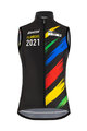 SANTINI Cycling gilet - UCI WC FLANDERS 2021 - rainbow/black