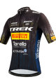 SANTINI Cycling short sleeve jersey - TREK PIRELLI 2021 - black/white/yellow