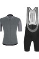 SANTINI Cycling short sleeve jersey and shorts - COLORE - grey/black