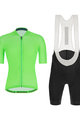 SANTINI Cycling short sleeve jersey and shorts - COLORE - green/black