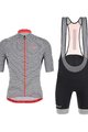 SANTINI Cycling short sleeve jersey and shorts - KARMA KITE - black/white