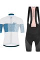 SANTINI Cycling short sleeve jersey and shorts - TONO FRECCIA - black/white/blue