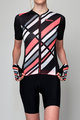 SANTINI Cycling short sleeve jersey and shorts - SLEEK RAGGIO LADY - black/pink