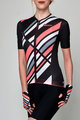 SANTINI Cycling short sleeve jersey and shorts - SLEEK RAGGIO LADY - black/pink