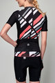 SANTINI Cycling short sleeve jersey and shorts - SLEEK RAGGIO LADY - black/pink