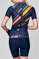 SANTINI Cycling short sleeve jersey - SLEEK RAGGIO LADY - blue/orange