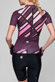 SANTINI Cycling short sleeve jersey and shorts - SLEEK RAGGIO LADY - pink/black/purple