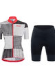 SANTINI Cycling short sleeve jersey and shorts - TONO SFERA LADY - white/black