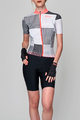 SANTINI Cycling short sleeve jersey - TONO SFERA LADY - black/white