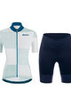 SANTINI Cycling short sleeve jersey and shorts - TONO SFERA LADY - white/blue