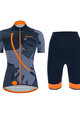 SANTINI Cycling short sleeve jersey and shorts - GIADA MAUI LADY - blue