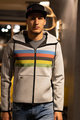 SANTINI Cycling hoodie - UCI RAINBOW - grey