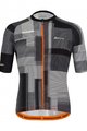 SANTINI Cycling short sleeve jersey and shorts - KARMA KINETIC - black/white/orange