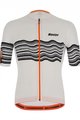 SANTINI Cycling short sleeve jersey - TONO PROFILO - white/black/orange