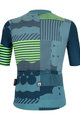 SANTINI Cycling short sleeve jersey and shorts - DELTA OPTIC - green/black/blue