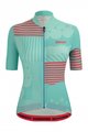 SANTINI Cycling short sleeve jersey - GIADA OPTIC LADY - blue/pink