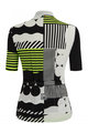 SANTINI Cycling short sleeve jersey - GIADA OPTIC LADY - yellow/white/black