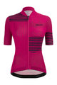 SANTINI Cycling short sleeve jersey and shorts - GIADA OPTIC LADY - pink/black