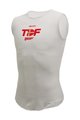 SANTINI Cycling sleeve less t-shirt - TOUR DE FRANCE 2022 - white