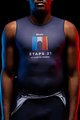 SANTINI Cycling sleeve less t-shirt - TOUR DE FRANCE 2022 - blue