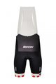 SANTINI Cycling bib shorts - TOUR DE FRANCE 2022 - white/red/black